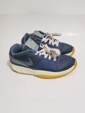 Nike Ja 1 SE GS Mystic Navy Youth Size 4Y FQ7371-400 Basketball Shoes Blue Gold.